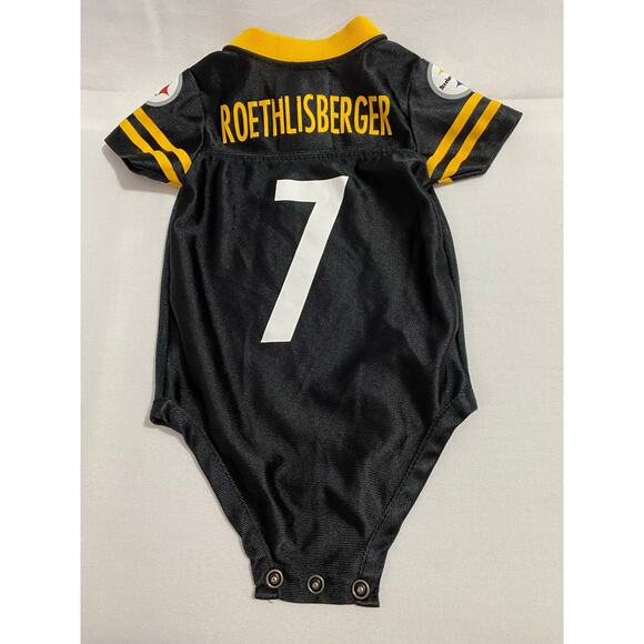 PITTSBURGH STEELERS NFL TEAM APPAREL BEN ROETHLISBERGER #7 JERSEY - 0-3 MONTHS - Picture 2 of 7